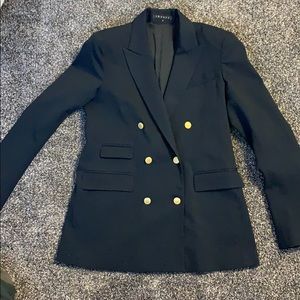 Theory Double Breasted Blazer size 6 navy